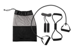 Gimaway - 3pcs fitness set packed in polyester duffle bag. Includes jumping rope, a short and long resistance latex band.