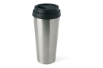 TUMBY - Stainless steel tumbler in brush finish with PP plastic double wall